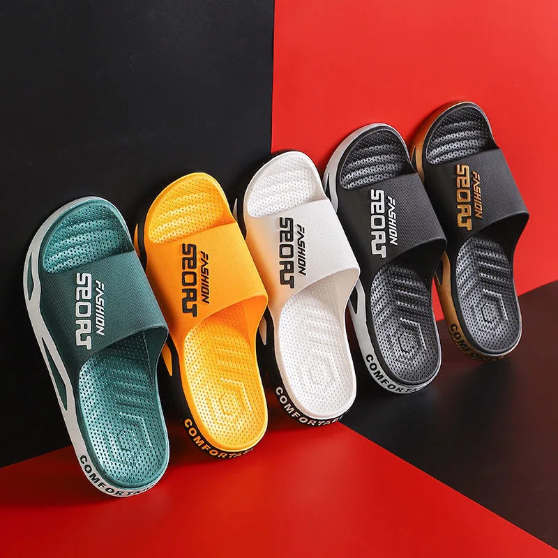 Men's Slippers Can Be Worn Externally In Summer Non-Skid Bathroom Sandals Trendy Bathroom Home Indoor Flip-flops For Men