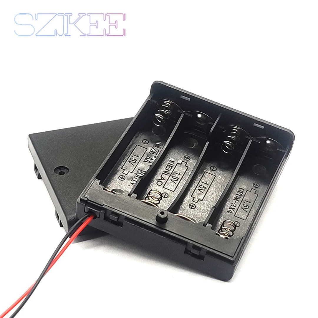 Custodia per 2 batterie AA con interruttore ON/OFF