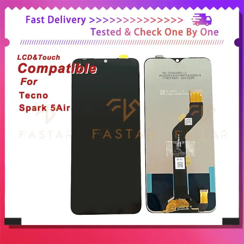 

KD6 7.0"Original For Tecno Spark 5Air KD6a LCD Touch Display Digitizer Assembly Replacement phone Screen Tecno Spark 5 Air lcd