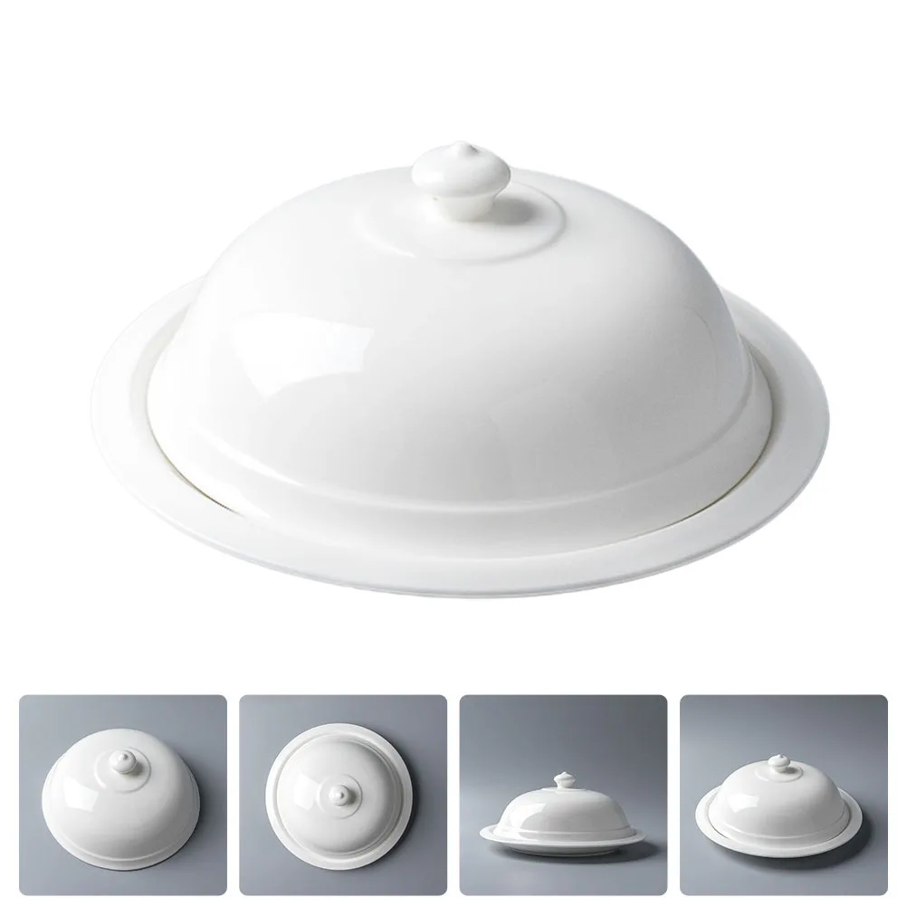 

Ceramic French Style Steak Plate Lid Exquisite Craftsmanship Smooth Surface Easy Clean Appetite Enhancing Home Restaurant Hotel