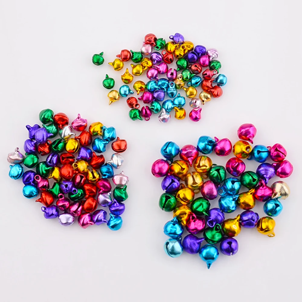 أجراس عيد الميلاد الملونة ، زخرفة العام الجديد ، مزيج الألوان ، الخرز السائب ، هدية الحرف اليدوية ، 8-14 ، 50-47 #3