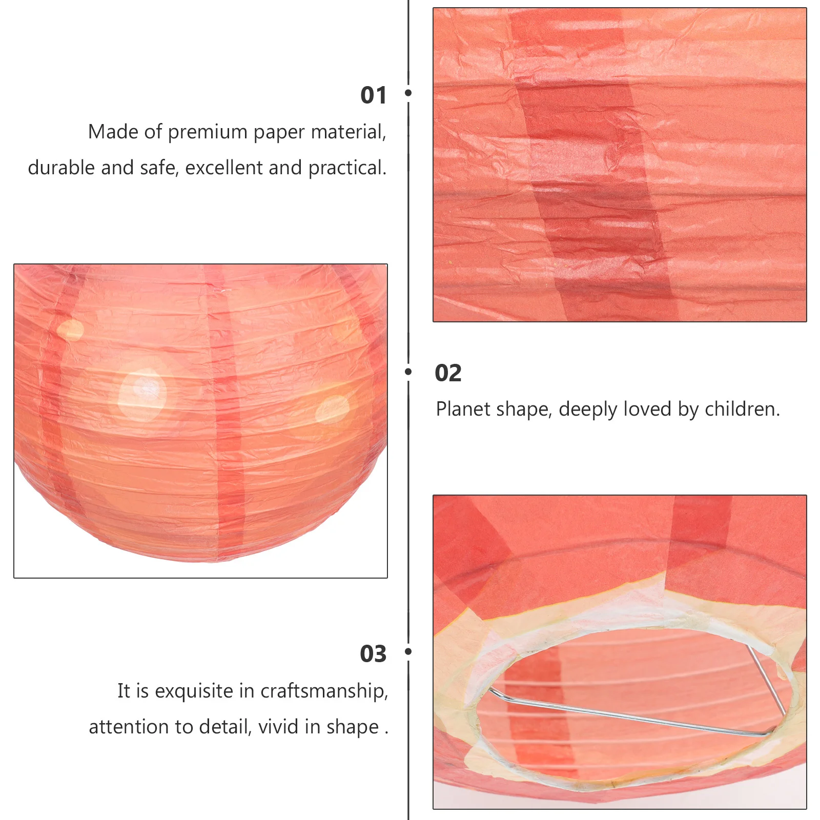 

2Pcs Colorful Paper Lanterns Exquisite Craftsmanship Home Party Decoration Reusable Paper Lantern