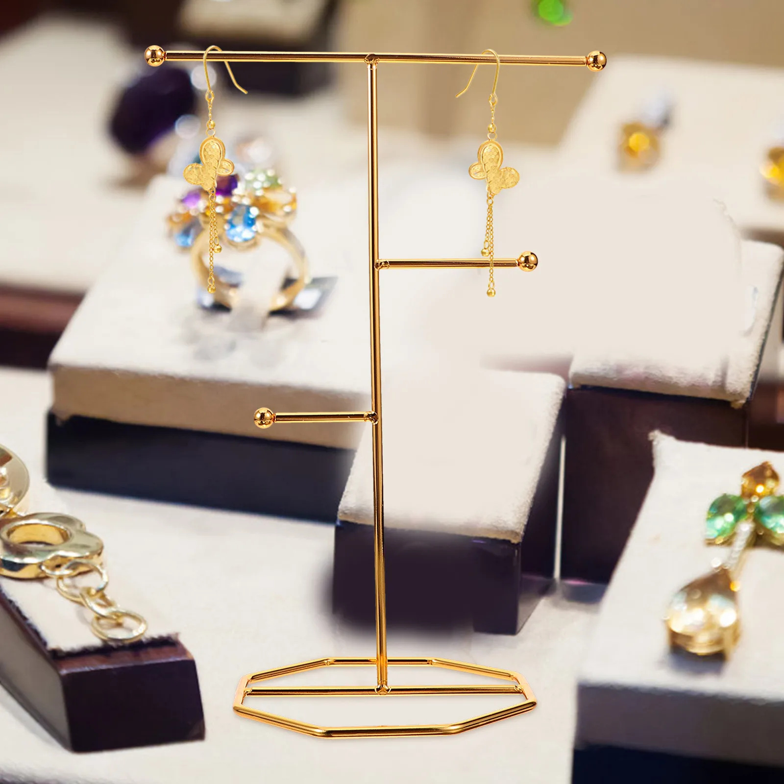 

Jewelry Stand Organizer Display Rack Necklace Holder Earring Bracelet Stand For Women Jewelry Rack Home Store Decor