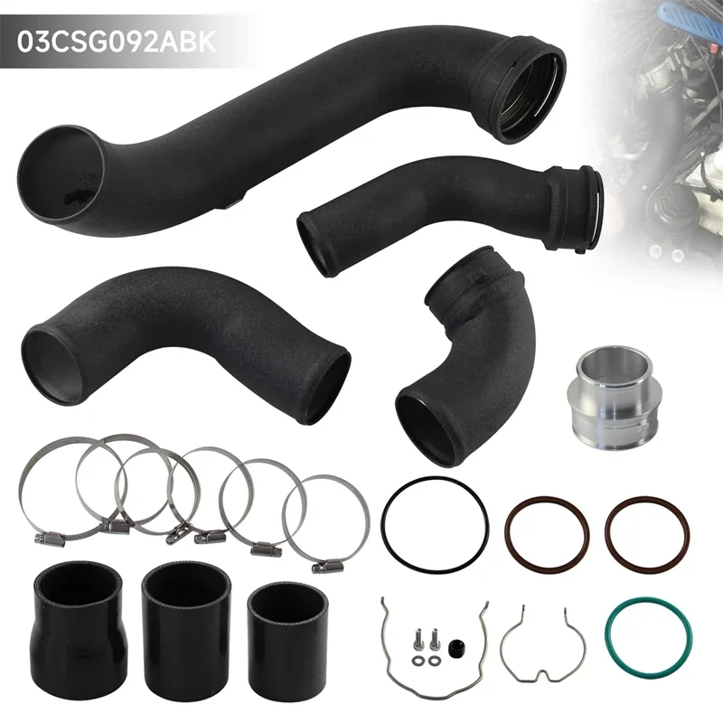 Aluminum Charge Pipe+Boost Pipe Turbo to Intercooler Kit For BMW N55 E8X E9X 135i 335i 3.0 Turbo 1-Series E82 E88 06-13