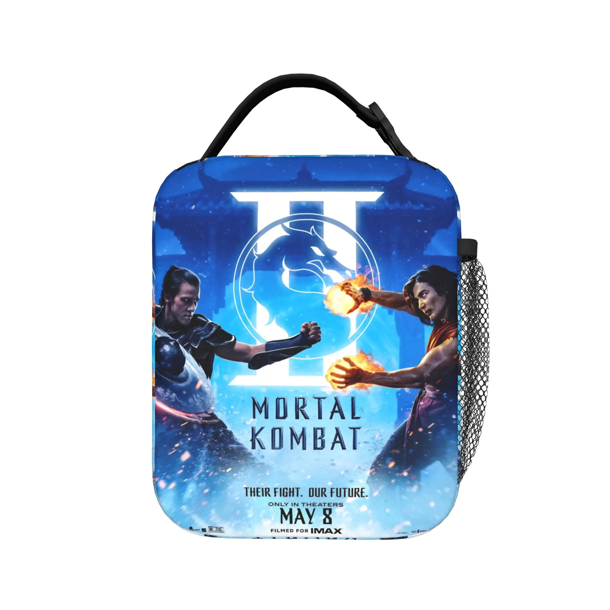 Bolsa térmica isolada para almoço, Mortal Kombat II Moive 2026, acessórios, recipiente para almoço, estilo Ins, caixa térmica para escola