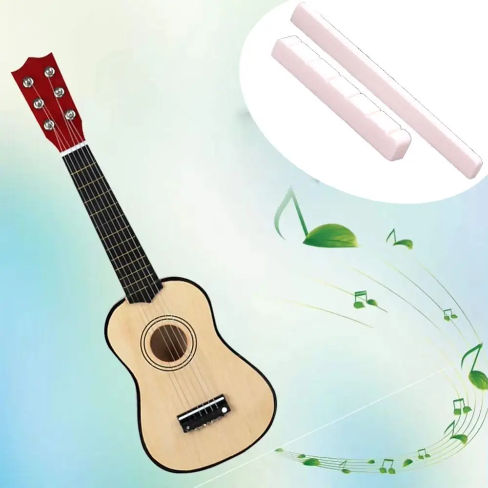 Classical 6 String Bone Guitar Accessories 80mm 52mm White Bone Bridge Replacement Parts Instrument Accessories