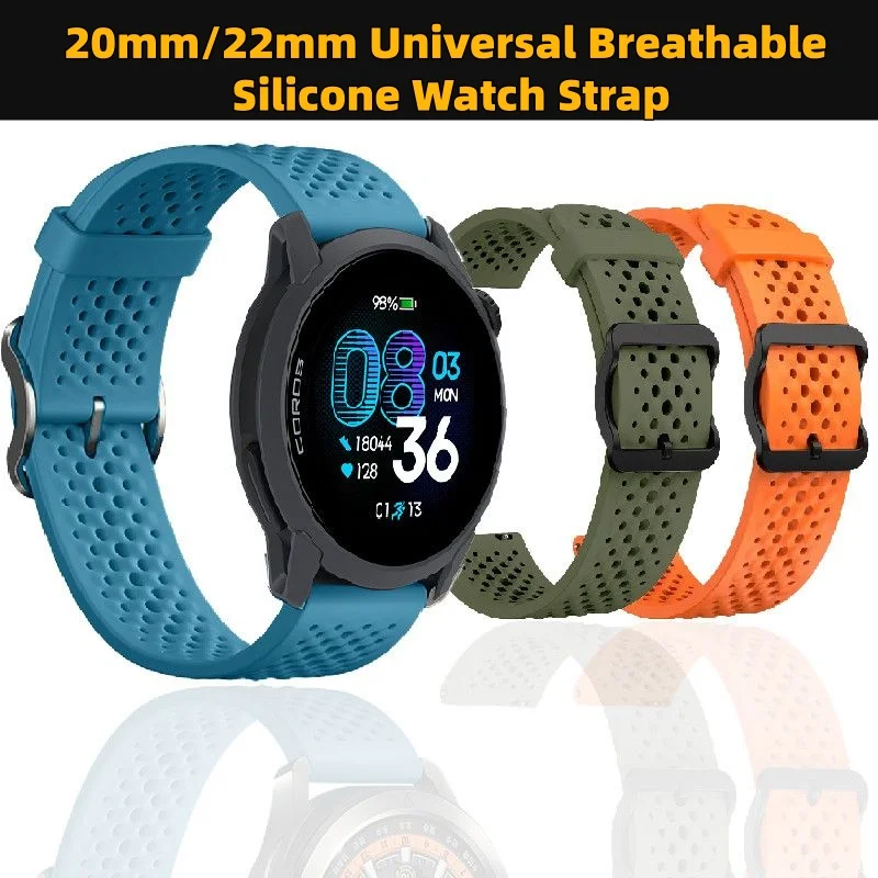

For Amazfit T-Rex 3 Pro 48mm 44mm Strap 20mm 22mm Silicone Band For Amazfit Balance 2/GTR 4 3 2e/Bip 6 5/Cheetah Round/GTS 4 3 2