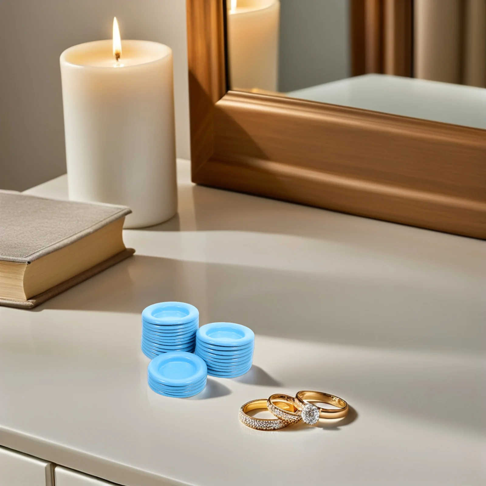 

50Pcs Metal Incense Cone Tray Mini Aromatherapy Burner Tray Home Decor Metal Incense Holder Plate Fragrance Relaxation