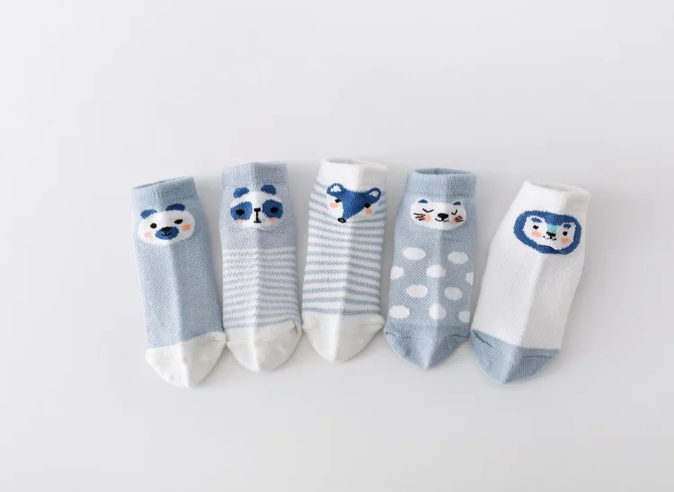 5 Paare/los Infant Baby Socken Für Mädchen Jungen Sommer Mesh Dünne Baby Socken Baumwolle Casual Druck Neugeborenen Kleinkind Junge Socke 0-24Month – Detail 19