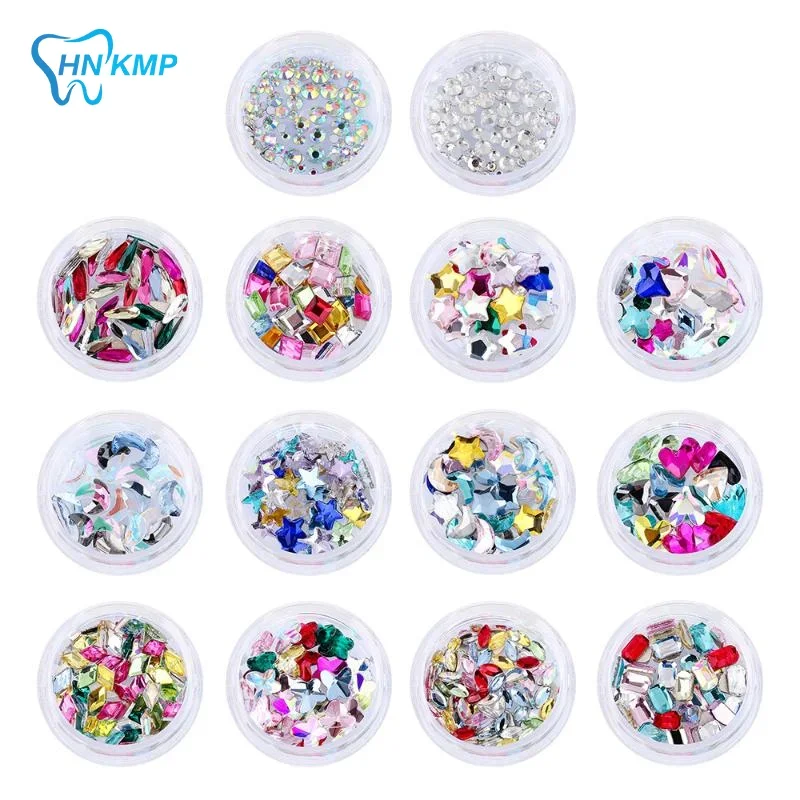 1 Set Dental Tooth Gems Crystal Glass Diamond Butterfly Shaped Ornament Diy Tools Various Shapes Color Teeth Jewelry Decorations