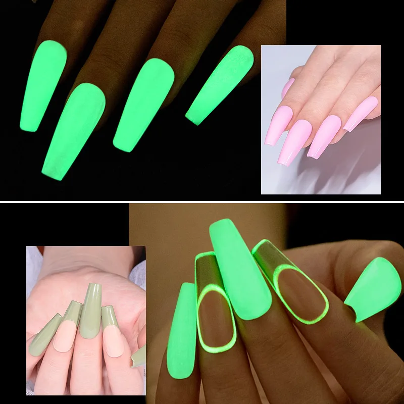 Mtssii Luminous Gel Top Coat Semi Permanent Glow In Dark Fluorescent Soak Off UV LED Color Gel Nail Varnish Nails for Manicure