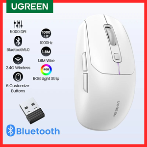 UGREEN Gaming Mouse 5000DPI Wireless Mouse Bluetoo...