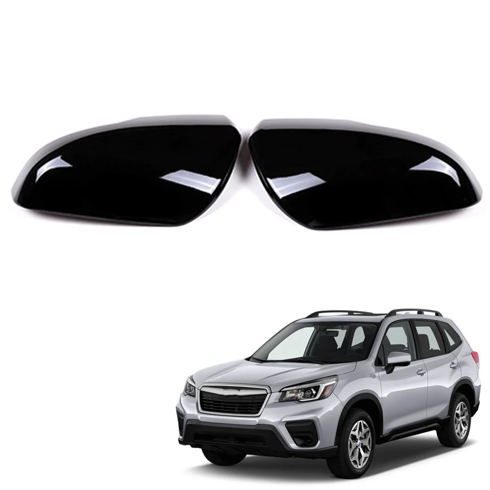 Car Glossy Black Rearview Mirror Cover Trim Frame Side Mirror Caps for Subaru Forester Outback Legacy XV 2018-2022