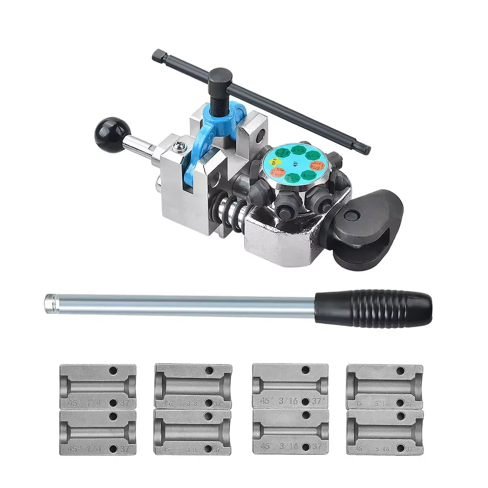 Linha de tubo de freio profissional automático, ferramenta de alargamento de tubo de freio, conjunto de 45/37 graus, kit de ferramentas de alargamento único, bolha, duplo