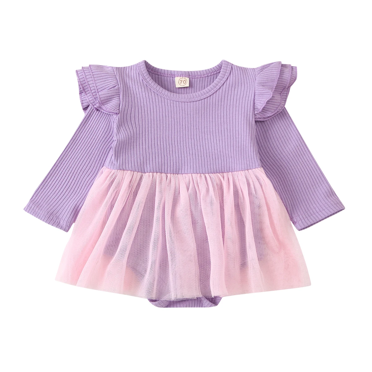 Newborn Cotton Tutu Skirt Jumpsuit Long Sleeved Jumpsuit Cute Princess Spring Autumn Baby Clothing