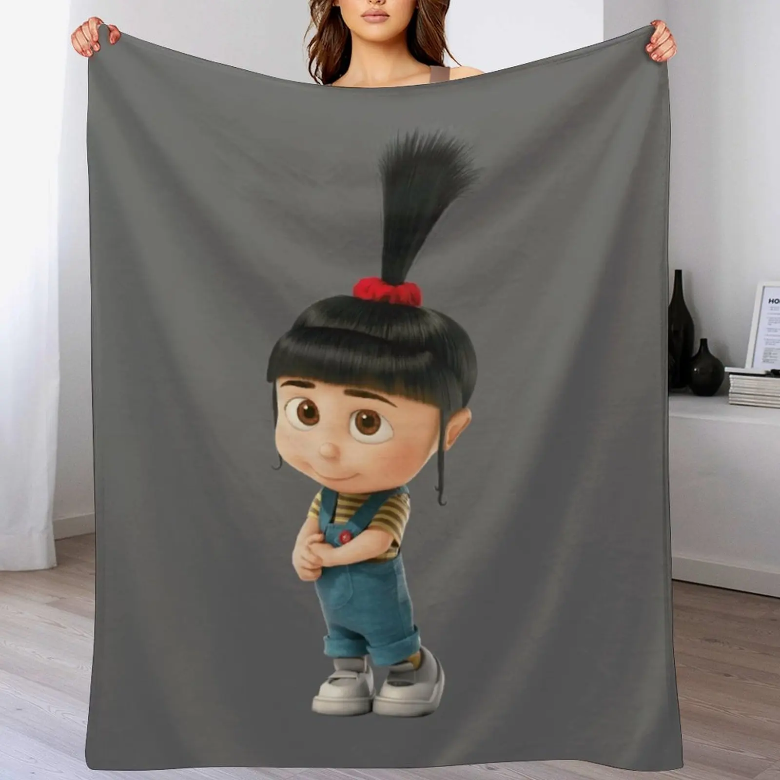 

Agnes Gru Classic Throw Blanket Large Sofas warm winter anime Blankets