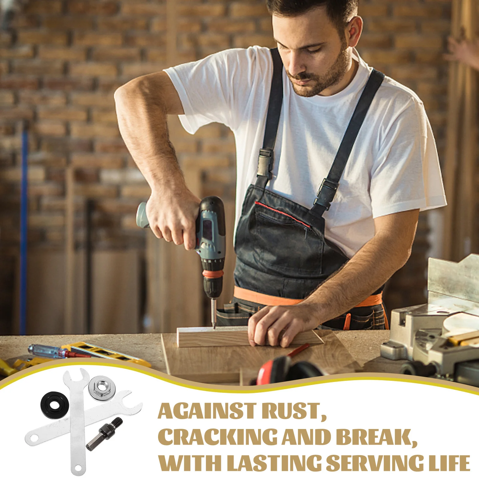 

Angle Drill Adapter 1Set Electric Wrench Converter for Home Industrial Use Precision Machining Iron Material Angle Key