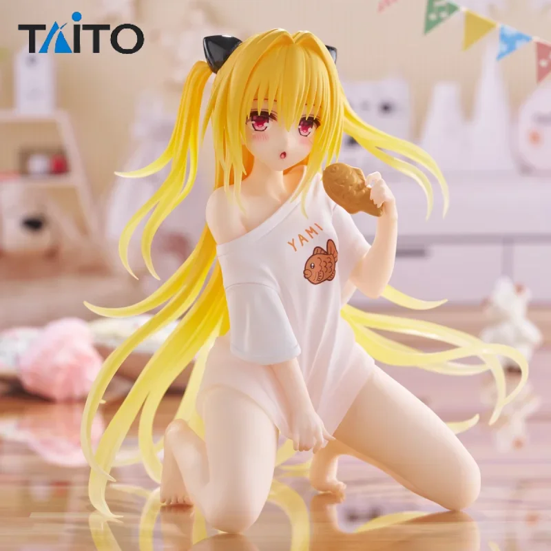 

In Stock Genuine TAITO Desktop Cute To Love Ru Darkness 13cm Golden Darkness Cute Action Figure PVC Model Toys Festival Gifts