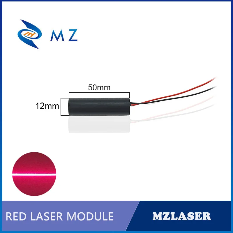 Red Line Laser Diode Module High Quality Compact Mini D12mm 635nm 30mw 3V 5V 12V 24V Line Laser Industrial Grade ACC Drive Type