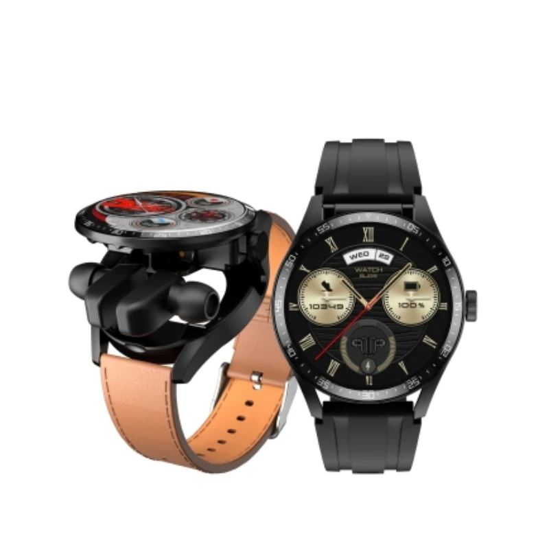 

2025 TWS GT5 Buds Bluetooth Headset 2-in-1 Men Smart Watch Touch IC Screen Health Detection Step Meter Sports Smartwatch Fashion