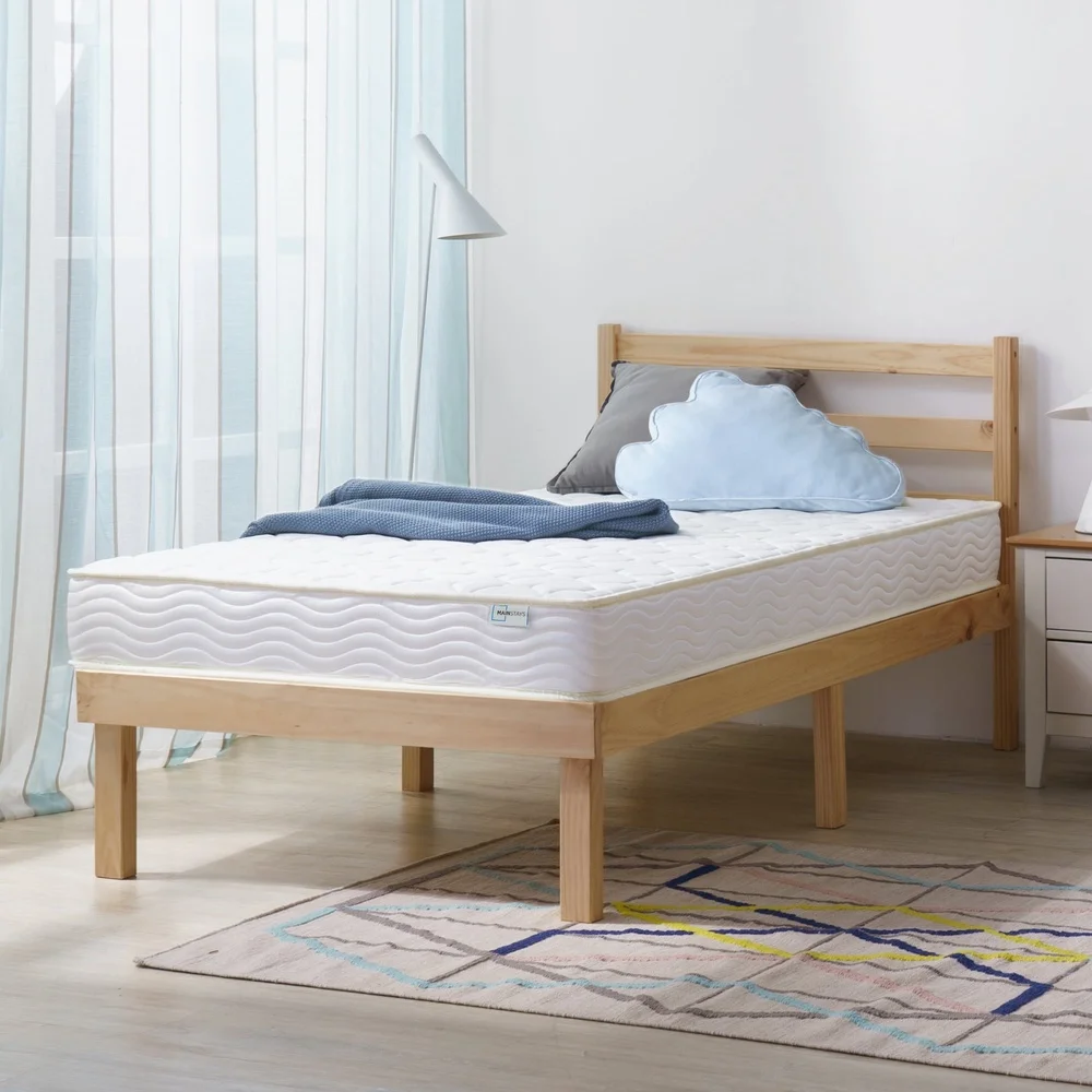 6 Inch Innerspring Tight Top Twin Mattress Gel Infused Foam CertiPUR US OEKO TEX Certified Compact Sleeping Solution