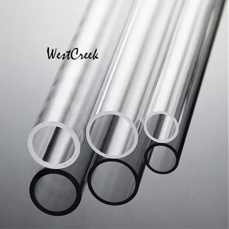 WESTCREEK 2PCS 13 14 15mm OD transparent acrylic tube plexiglass pipe PMMA tube clear hollow pipe organic glass perspex  tubing