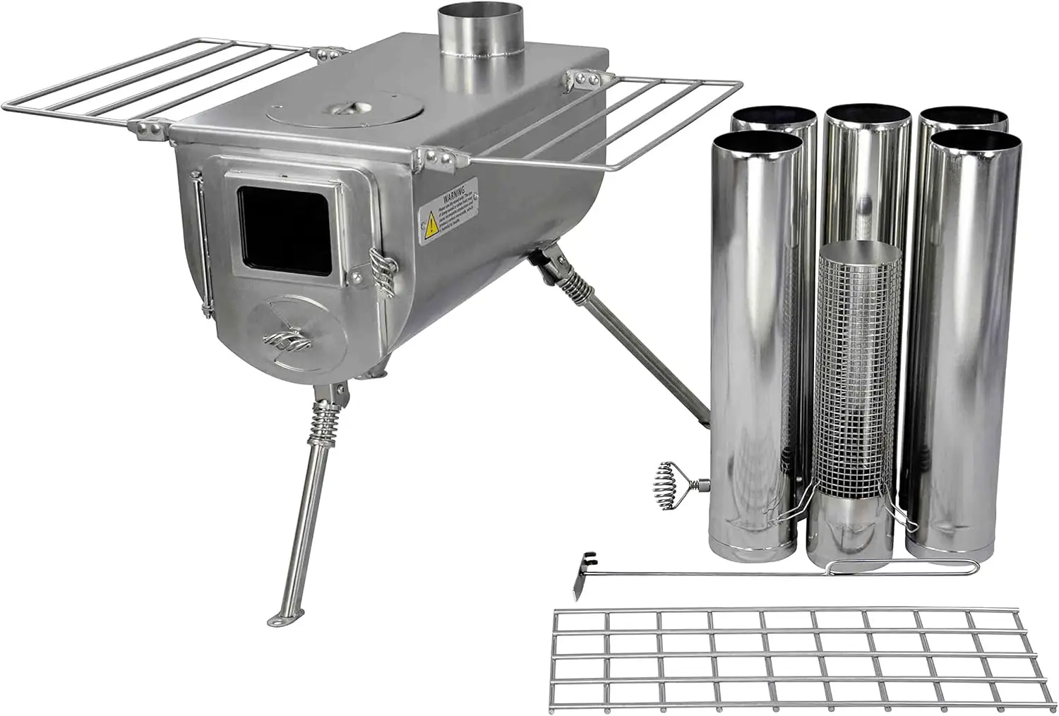Fornello per tenda grande Winnerwell Woodlander |   Stufa a legna portatile per tende, rifugi e campeggio |   Firebox da 1500 pollici cubici