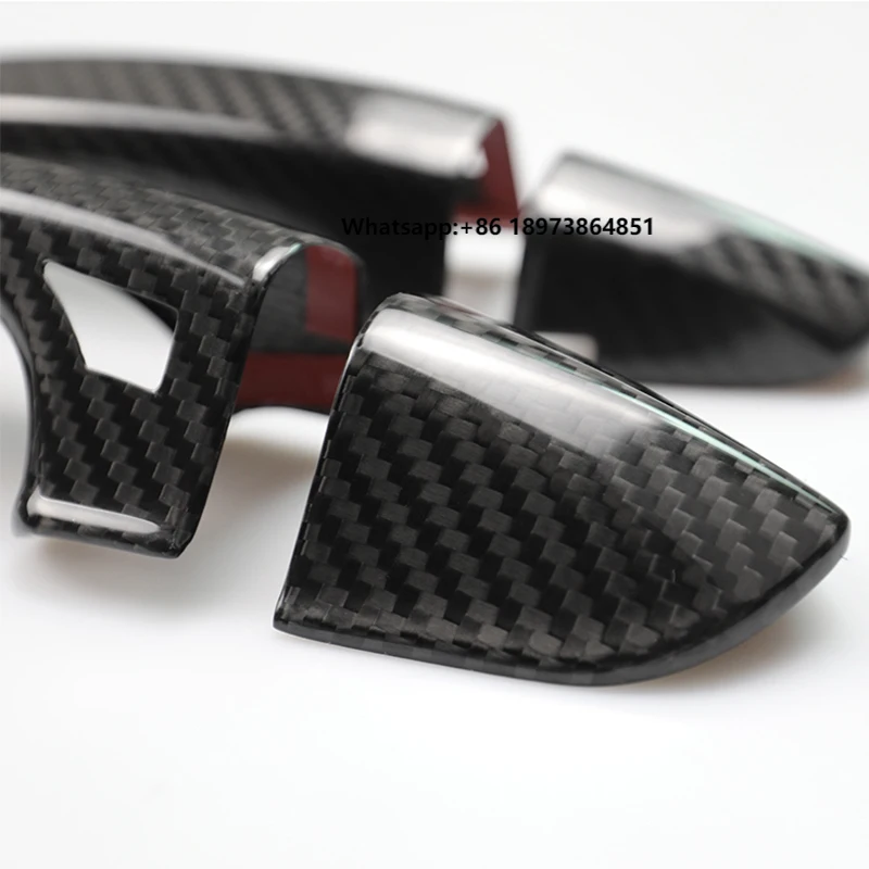 

Carbon Fiber Door Handle Cover Trims for for Ford Mustang Accessories GT350 GT Coupe Car Exterior Product Suppliers Auto Parts