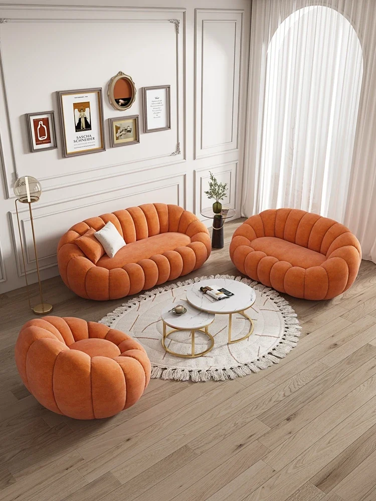 Internet celebrity lazy pumpkin sofa, lamb velvet tatami, single person balcony, leisure chair, rotatable household bedroom chai