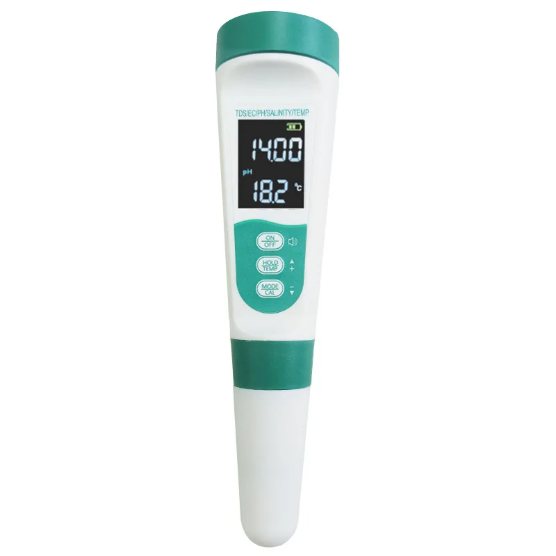 

2PCS water quality test pen voice new tds acid alkaliPH meterECwater cross-border multi-functional five-in-one salinity meter