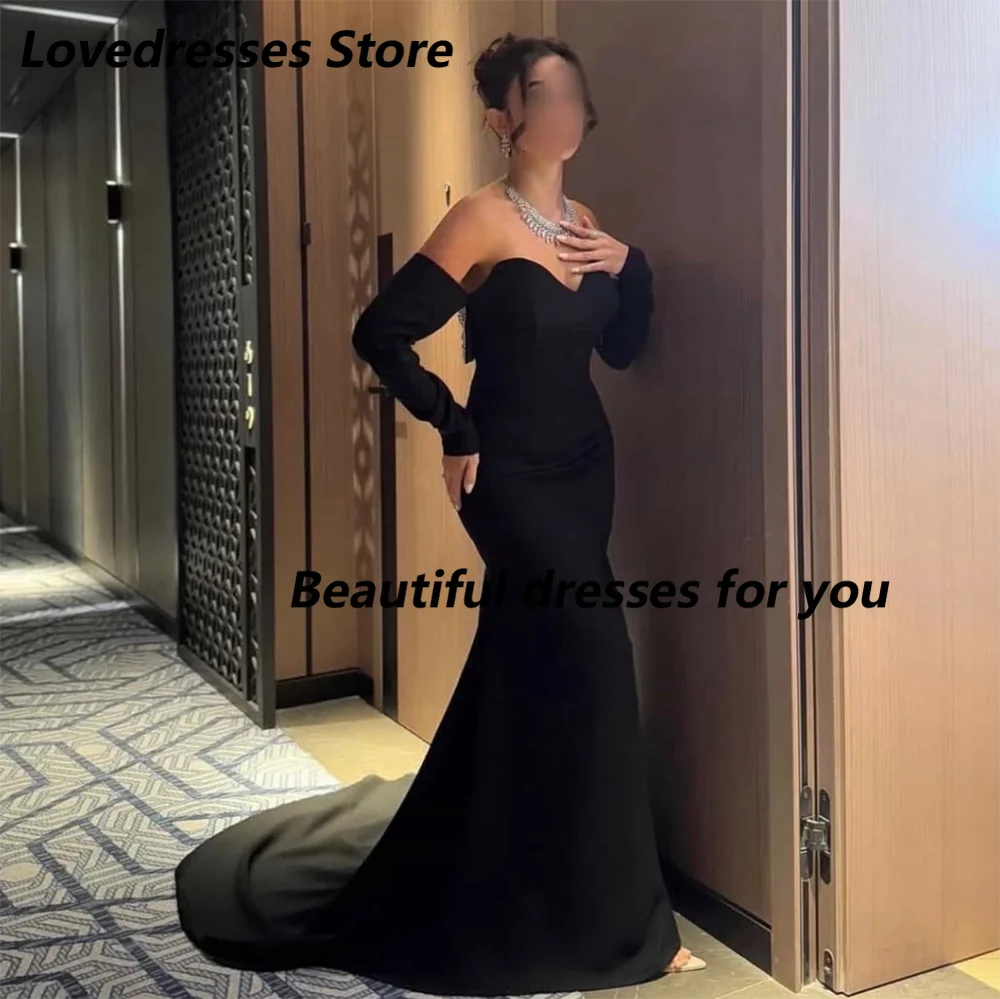 Customized Black Off Shoulder Long Sleeve Mother Of Bride Dresses Mermaid Back Rhinestone Beaded Train Wedding Formal Dress