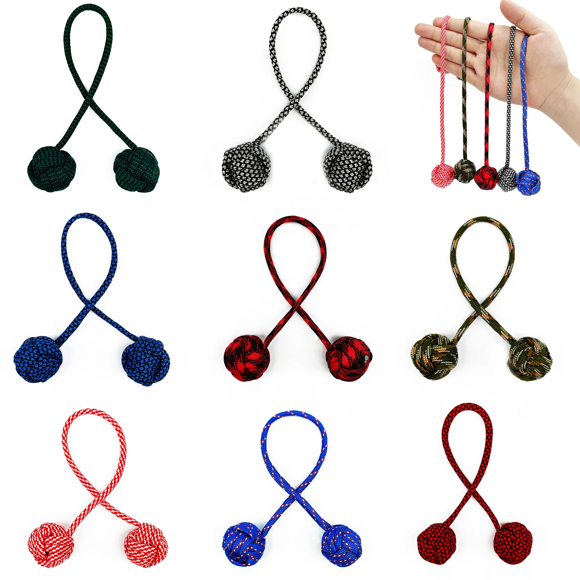 1PC Fidget Beads Skill Begleri Toy Worry Beads Pure Copper Electroplating Finger Skill Paracord Stress Extreme Finger Sports Toy