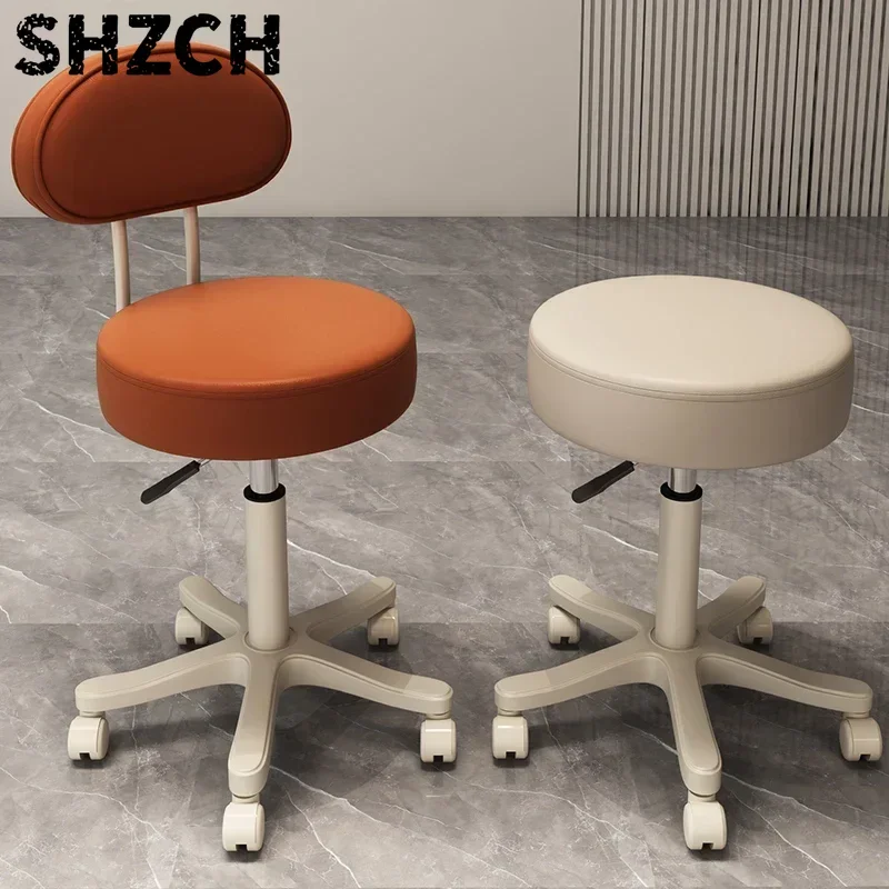 Beauty Salon Stools Pulley Lifting Rotating Round Chair Hairdressing Bar Stools Bar Stools High Bench Home Furniture