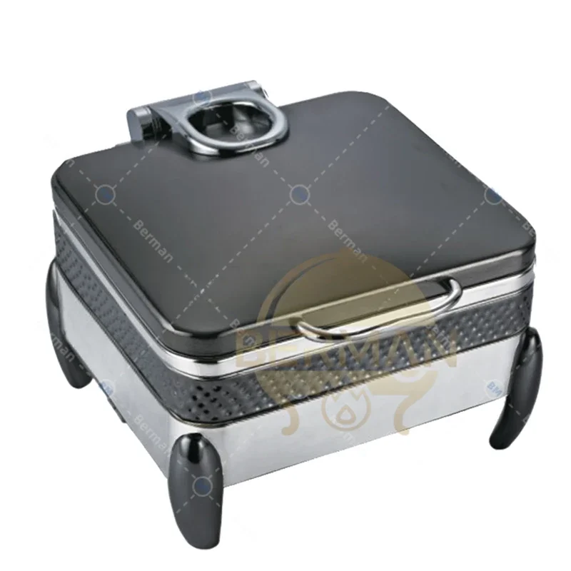 Outdoor Restaurant Furniture Commercial hydraulic lid stainless steel dish luxury food warmer casserole for sale