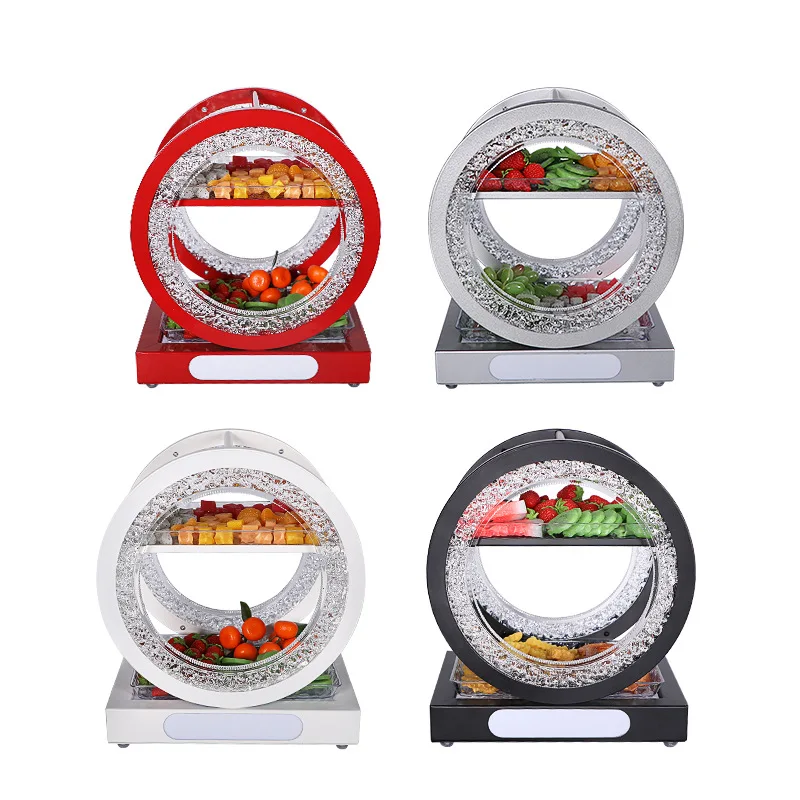 

Bar nightclub creative luminous round ice snack two-layer snack fruit