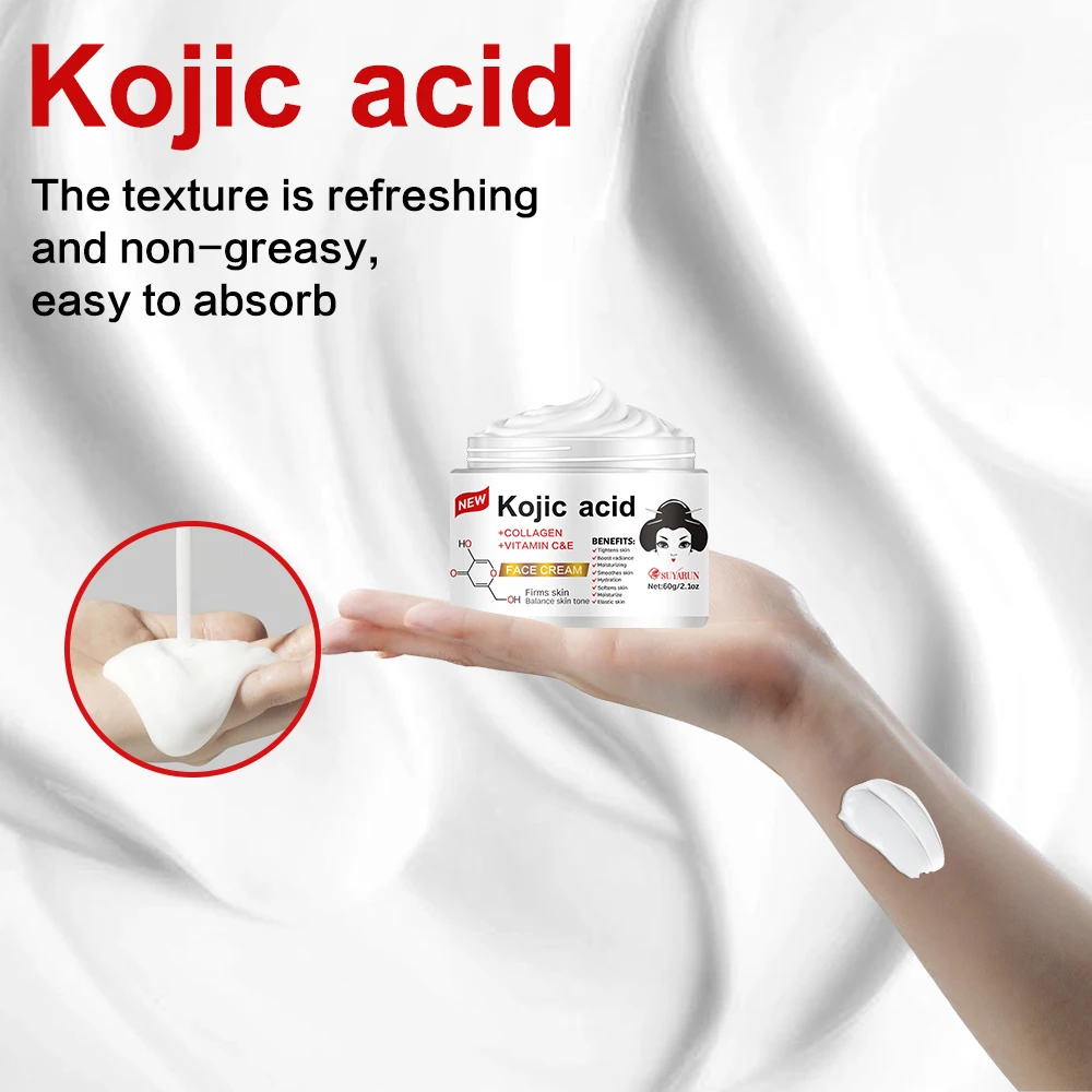 SUYARUN Propolis Vitamin E Krim Asam Kojic - Mencerahkan, Melembabkan, Anti Penuaan, Menghilangkan Noda Hitam, Semua Jenis Kulit.