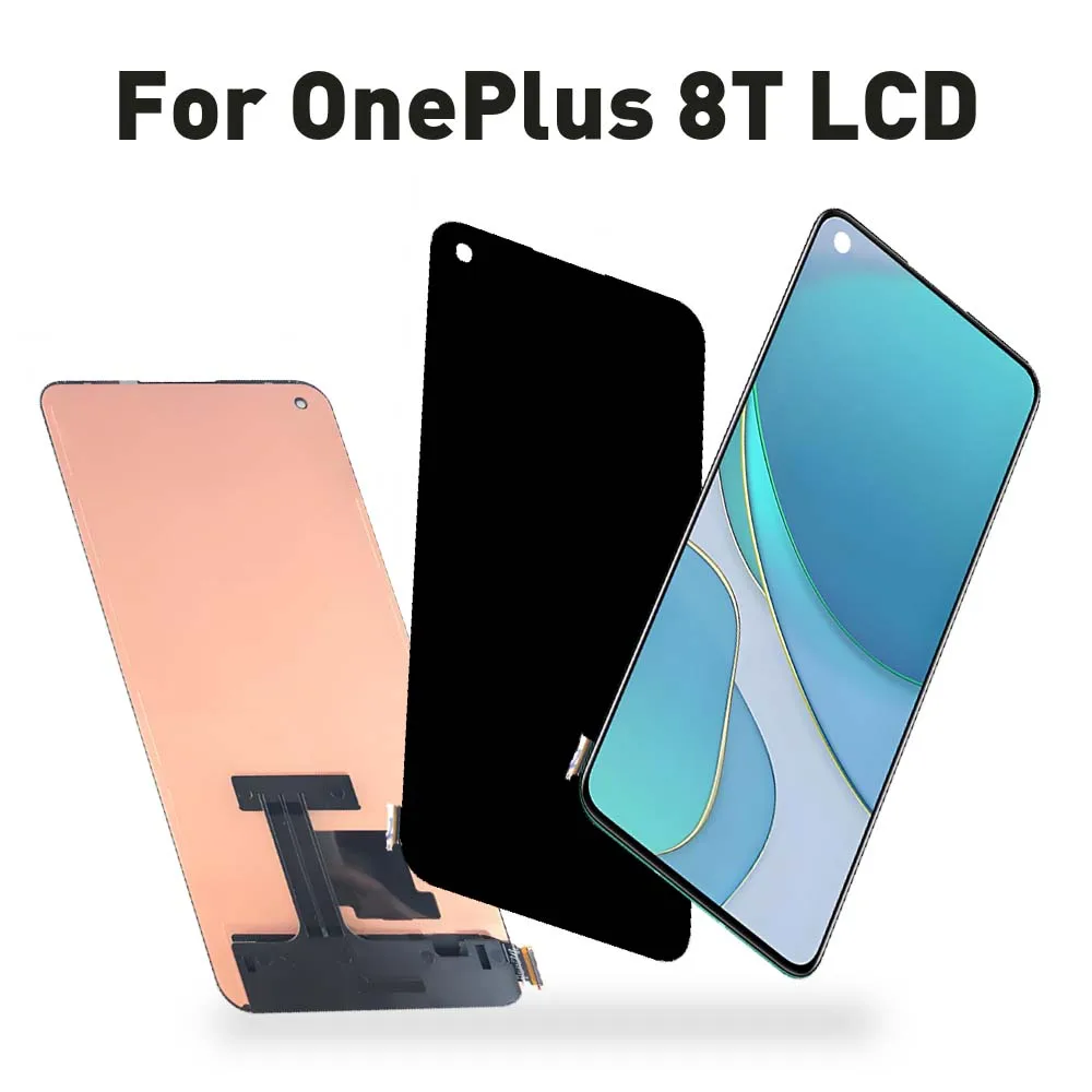 6.55'' OLED TFT LCD Display Touch Screen Digitizer For OnePlus 8T Compatible with KB2001 KB2003 KB2005 Mobile Phone 8t Repair