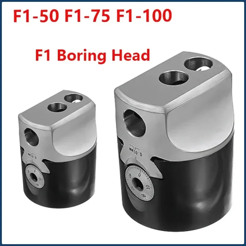 

F1 Boring Head 12/18/25mm Boring Bar Milling Holder for Milling Machine Tools Inch 50/75/100mm Rough Boring Head Toolholder
