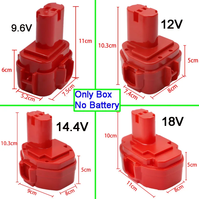 Imagem -02 - Ni-cd Ni-mh Bateria Caixa de Plástico Case Escudo para Makita 9.6v 12v 14.4v 18v Níquel Cádmio Níquel Metal Hydride Células Caixas