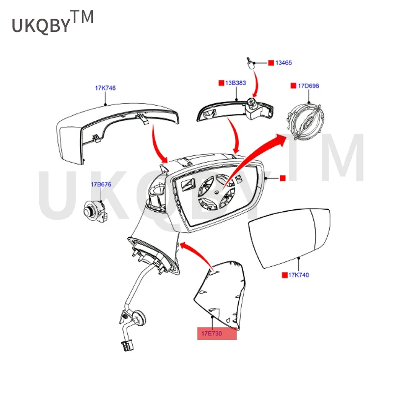 Applicable to Yi bo reverse mirror cover small R CN1517E730AA