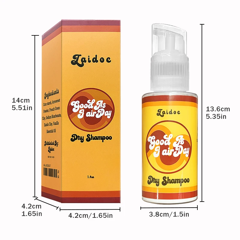 Zaidoc 2Pcs No-wash Fluffy Spray Powder Oil Control Oil Absorbing No Wash Refreshing Vegan Plant Based 30g Each