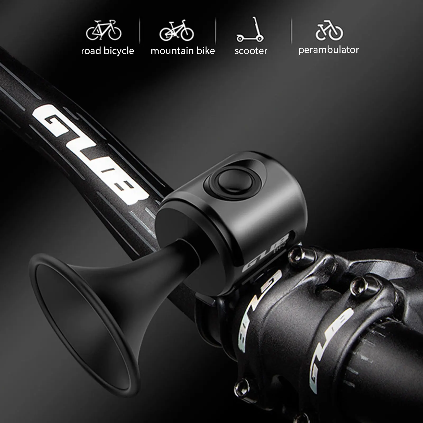 Bike Bell Electronic Loud Horn ABS 120db Safety Electric Bell IPX4 Speaker Alarm Ring Bicycle Handlebar Warning Bell