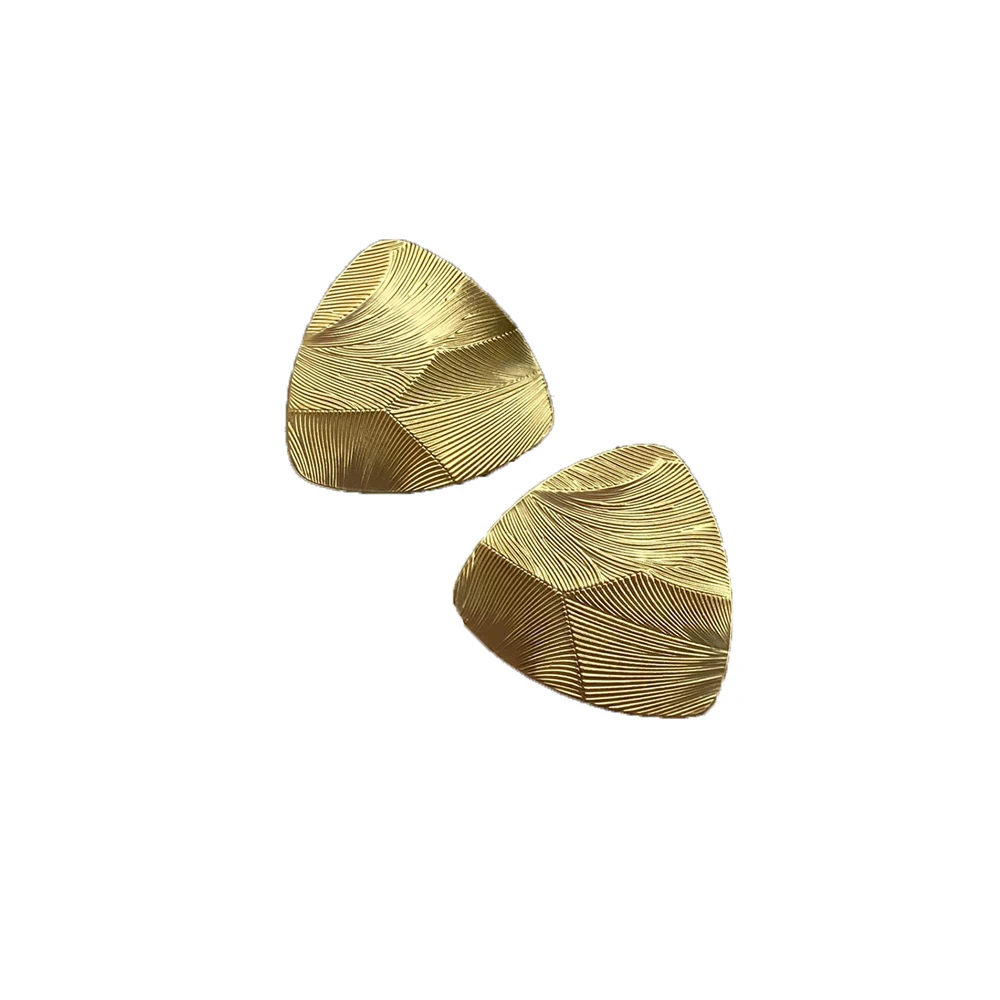 Vintage Temperament Copper platings 24K real  Gold Earrings for women's Girl party gift  Jewelry wholesale