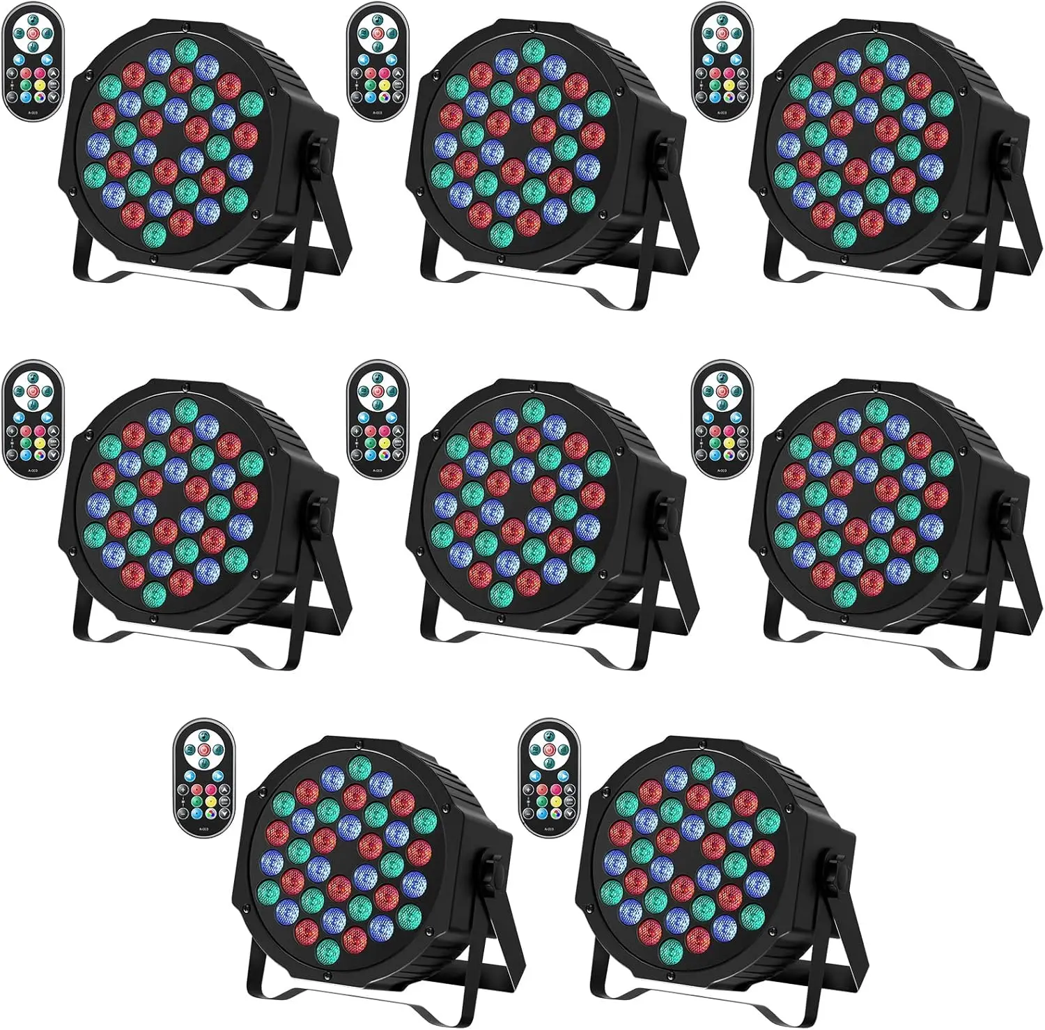 LED Par Lights 36 LED Stage Lights 7 Modes RGB DJ Lights with Sound Activated Remote