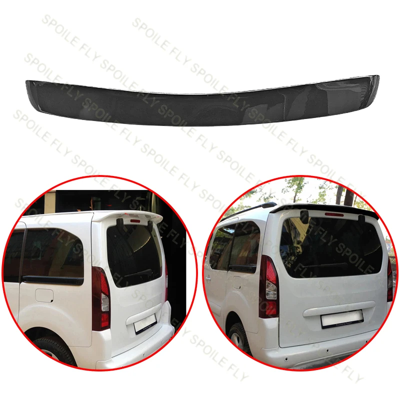 

For Peugeot Partner Tepee 2009 To 2018 High Quality ABS Car Rear Roof Wing Spoiler No Paint Or Glossy Black Body Kit