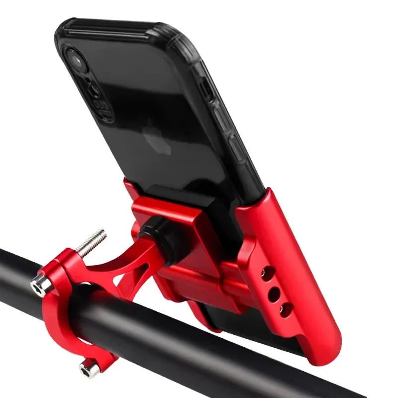 Convenient Access to Essential Features Aluminum Alloy Bike Mobile Phone Holder Motorcycle Phone Mount 360 Degree Rotation