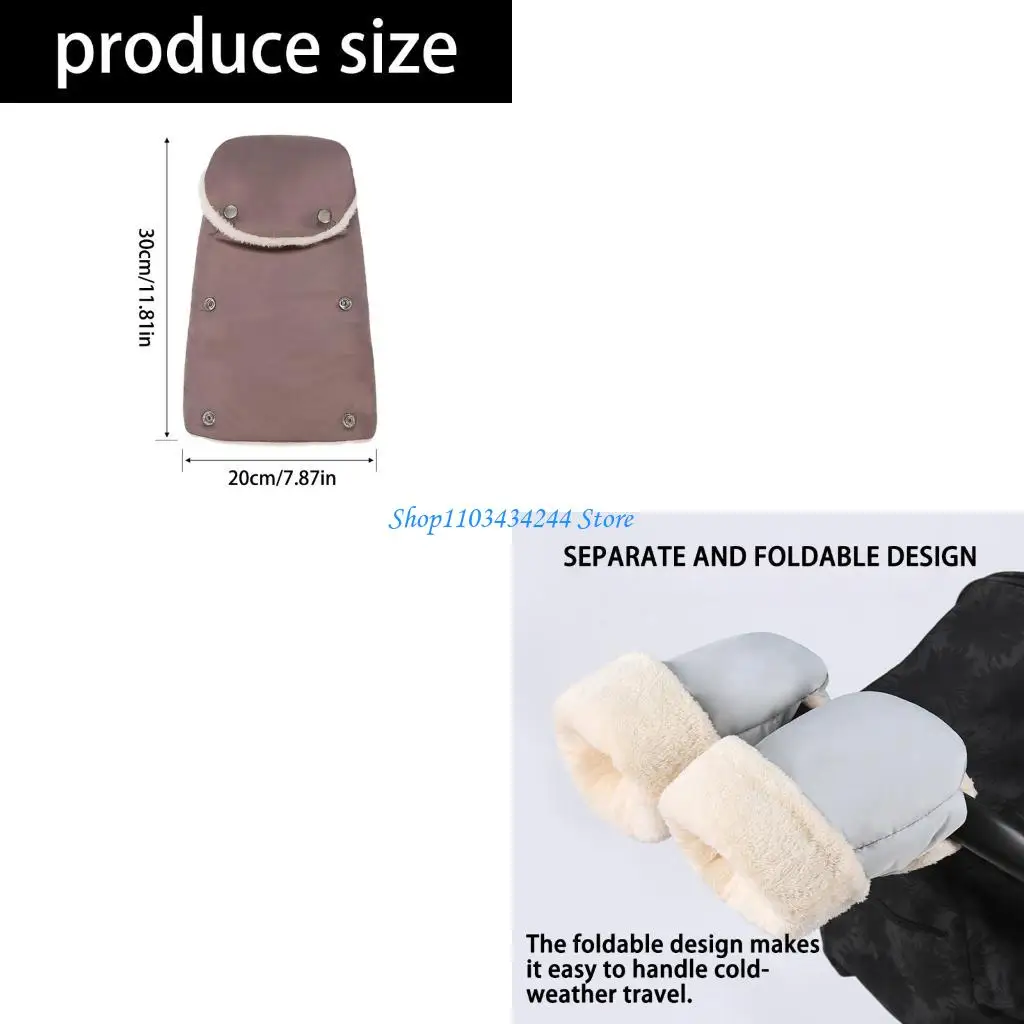 

Waterproof Windproof Push Chair Gloves Strollers Hand Muff With Soft Fleece Lining For Pram