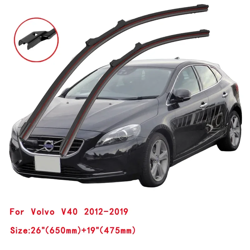 

For Volvo V40 1995-2019 Car Windshield Wiper Blade Front Windscreen Brushes Washer Accessories Window Cleaning Replacement Parts