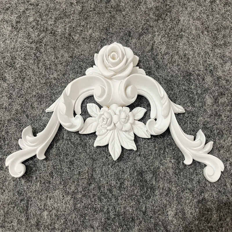 PU Polyurethane Imitation Plaster French Ceiling Decoration Cabinet Doors And Windows Decorative Flowers Round Carvings