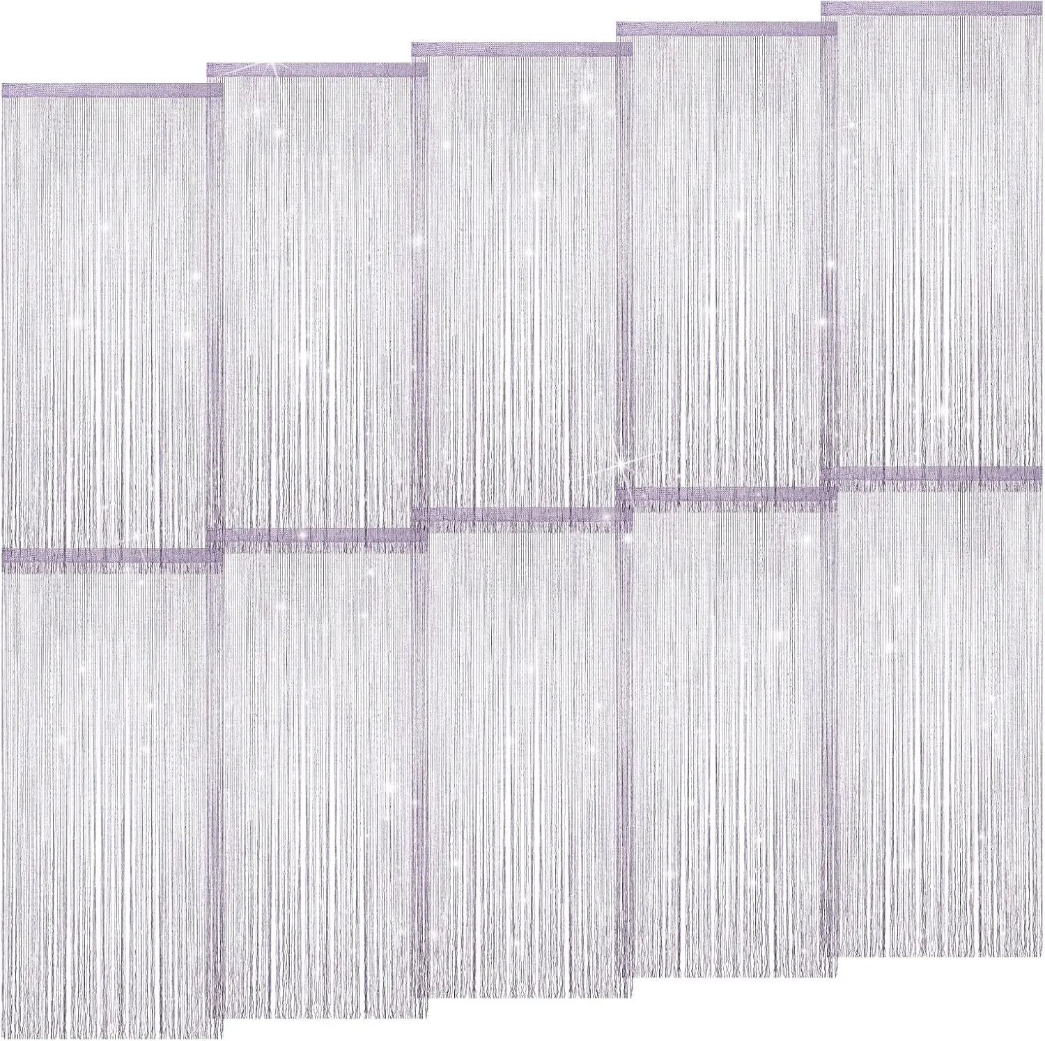 

Набор из 10 штор-занавесок 39 x 79 дюймов для дверных проемов, с бахромой, для зонирования комнаты, декоративные, с блестками и бисером